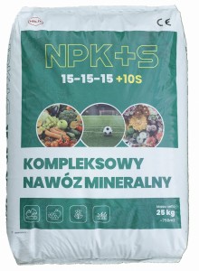 Kompleksowy nawóz mineralny NPK 25kg  15+15+15+10S
