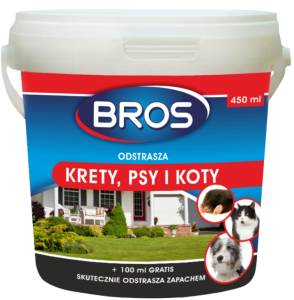 Bros proszek odstraszający na krety psy koty 450ml